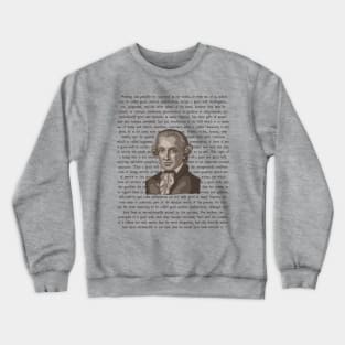 Emmanuel Kant Portrait and Quote Crewneck Sweatshirt